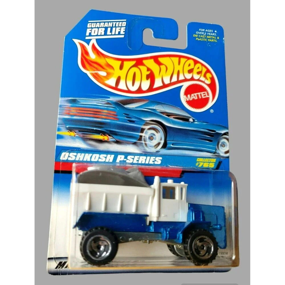 Vintage 1998 Hot Wheels OSHKOSH P-SERIES SNOW PLOW Blue #765 MAINLINE ORSB Blade